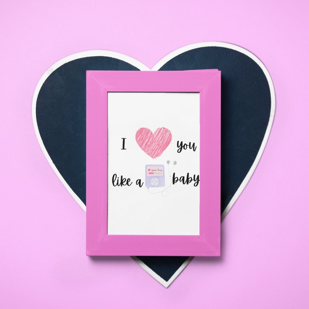 Valentine's Day Gift Wall Art 8x10 "Love You Like A Love Song" by Selena Gomez